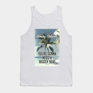 JAWS Amity Island Vintage Style Movie Poster You`re Gonna Need A Bigger Boat Tank Top